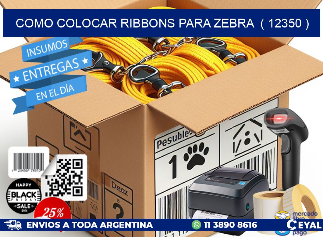 COMO COLOCAR RIBBONS PARA ZEBRA  ( 12350 )