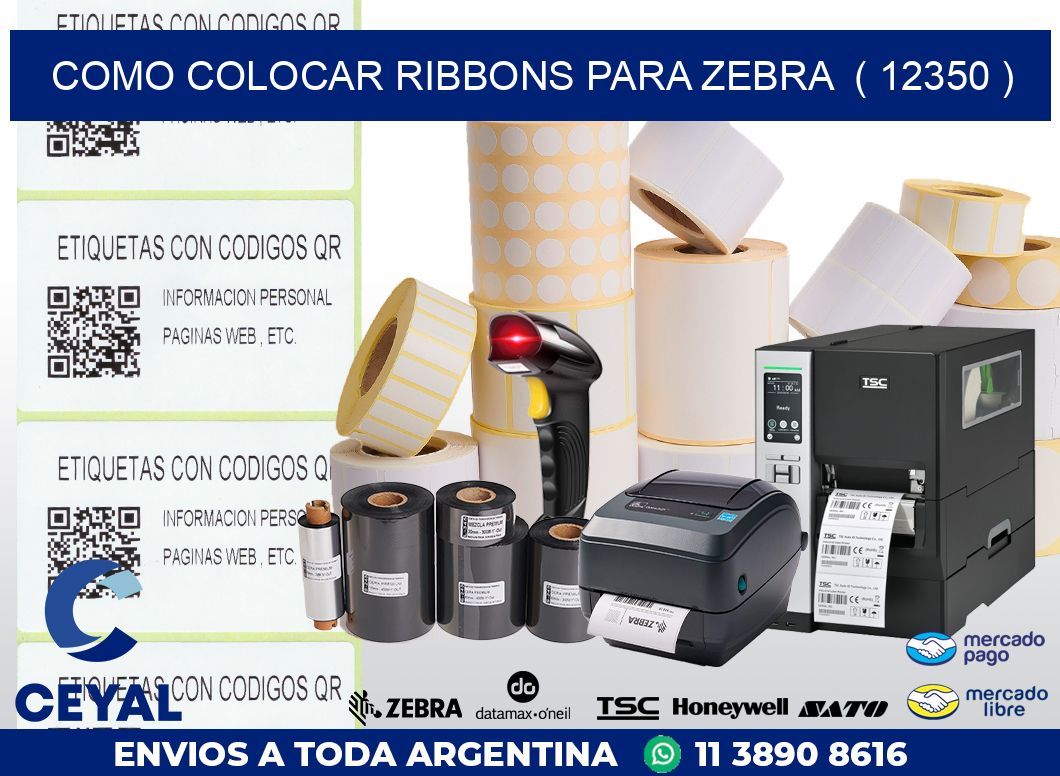 COMO COLOCAR RIBBONS PARA ZEBRA  ( 12350 )