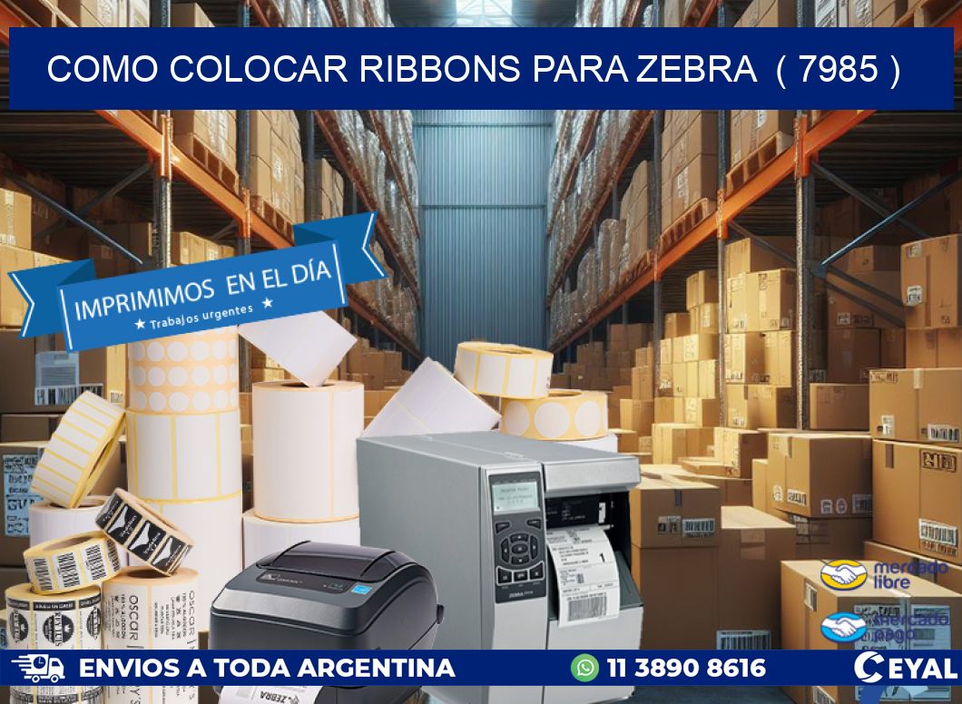COMO COLOCAR RIBBONS PARA ZEBRA  ( 7985 )