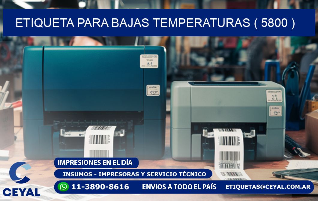 ETIQUETA PARA BAJAS TEMPERATURAS ( 5800 )