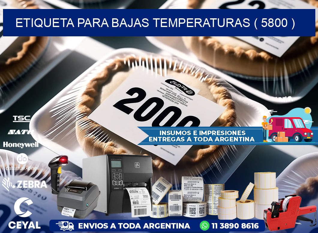 ETIQUETA PARA BAJAS TEMPERATURAS ( 5800 )