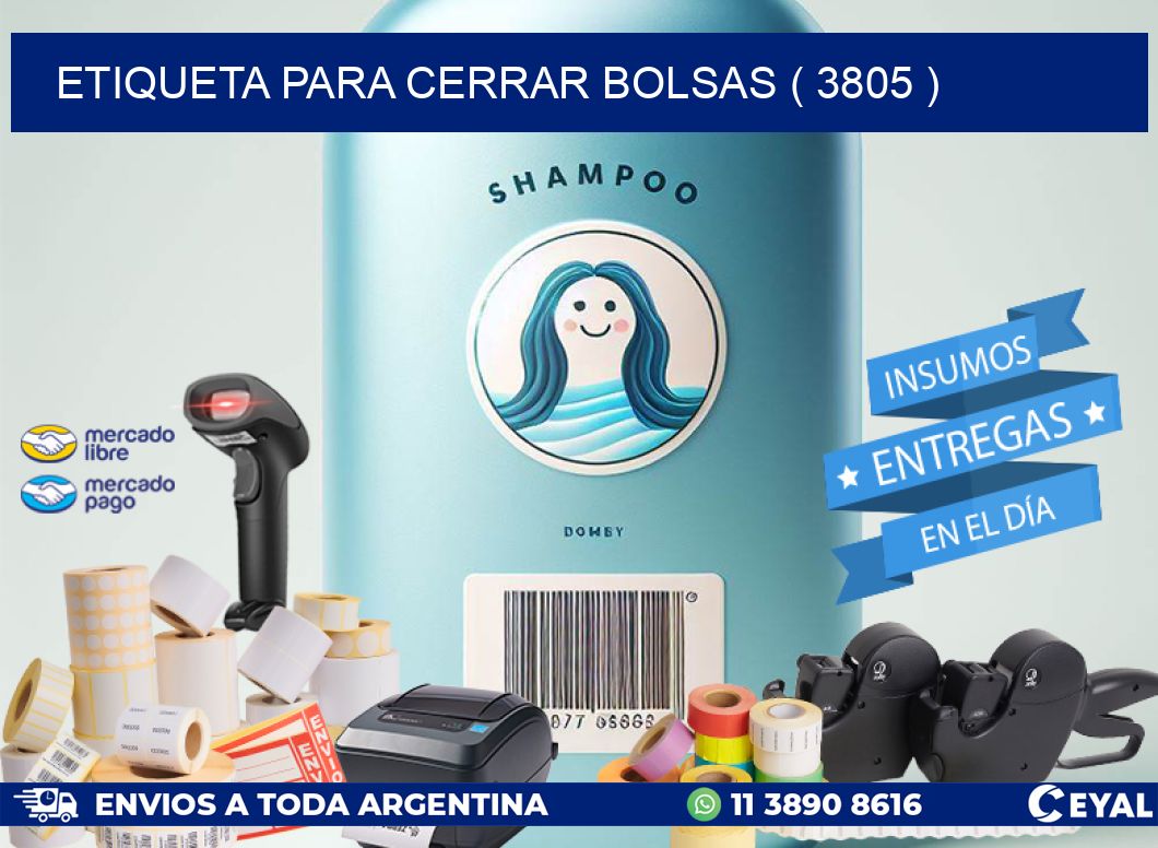 ETIQUETA PARA CERRAR BOLSAS ( 3805 )