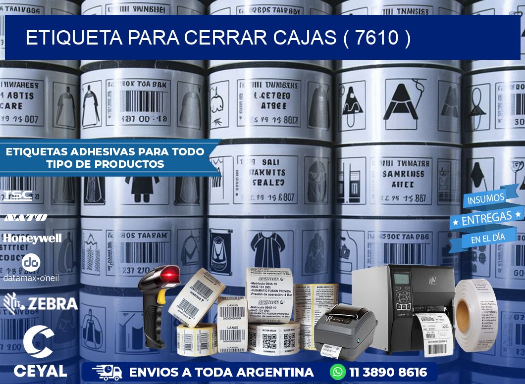ETIQUETA PARA CERRAR CAJAS ( 7610 )