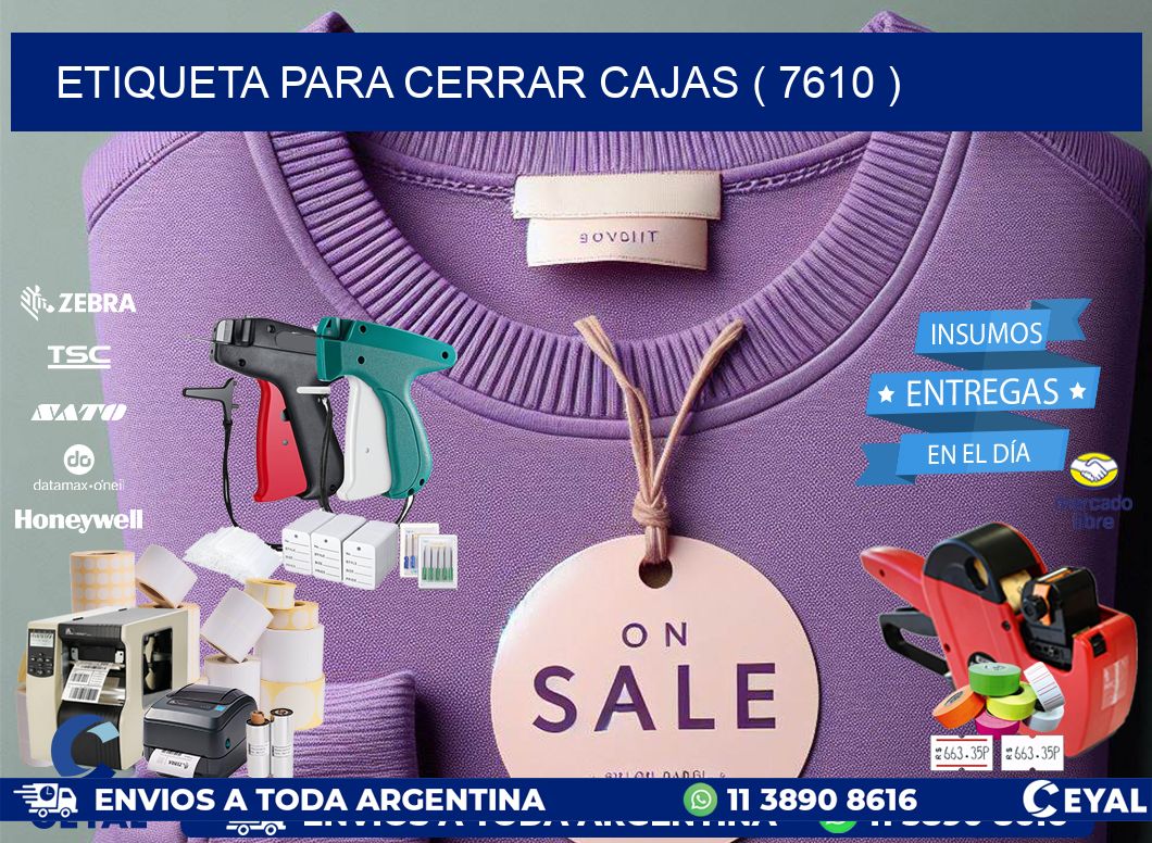 ETIQUETA PARA CERRAR CAJAS ( 7610 )