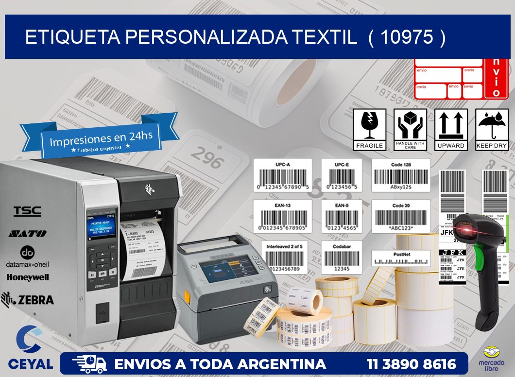 ETIQUETA PERSONALIZADA TEXTIL ( 10975 )