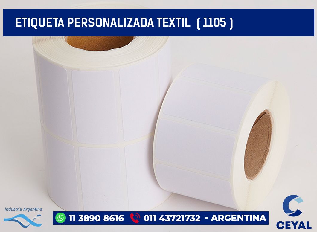 ETIQUETA PERSONALIZADA TEXTIL  ( 1105 )