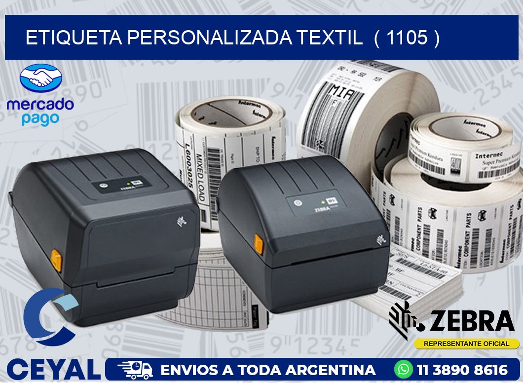 ETIQUETA PERSONALIZADA TEXTIL  ( 1105 )