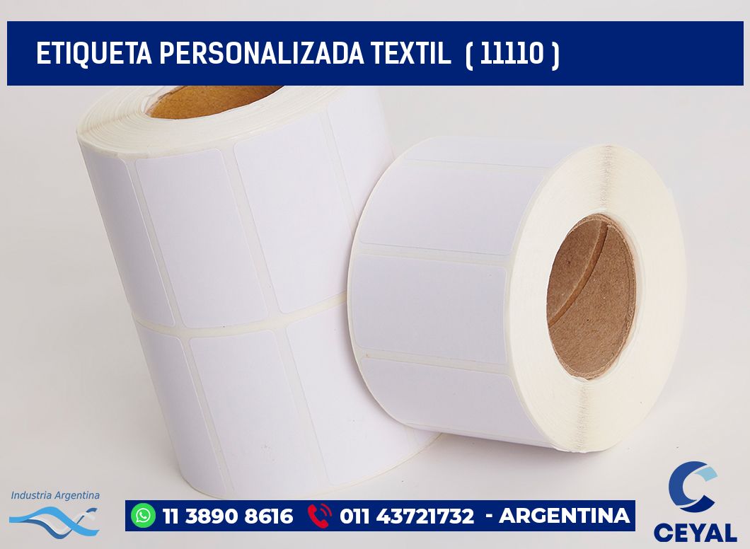 ETIQUETA PERSONALIZADA TEXTIL ( 11110 )
