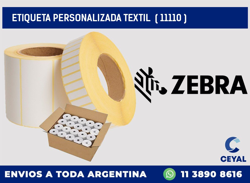 ETIQUETA PERSONALIZADA TEXTIL ( 11110 )