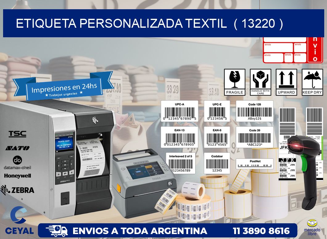 ETIQUETA PERSONALIZADA TEXTIL ( 13220 )