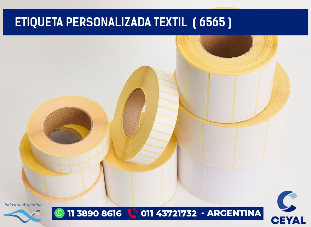 ETIQUETA PERSONALIZADA TEXTIL  ( 6565 )