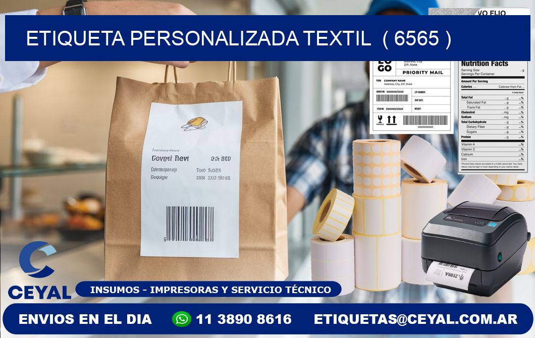 ETIQUETA PERSONALIZADA TEXTIL  ( 6565 )