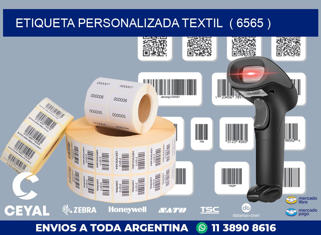 ETIQUETA PERSONALIZADA TEXTIL  ( 6565 )
