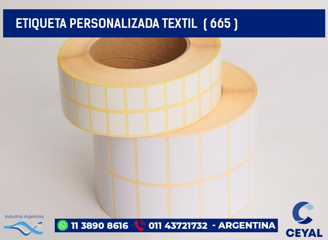 ETIQUETA PERSONALIZADA TEXTIL  ( 665 )
