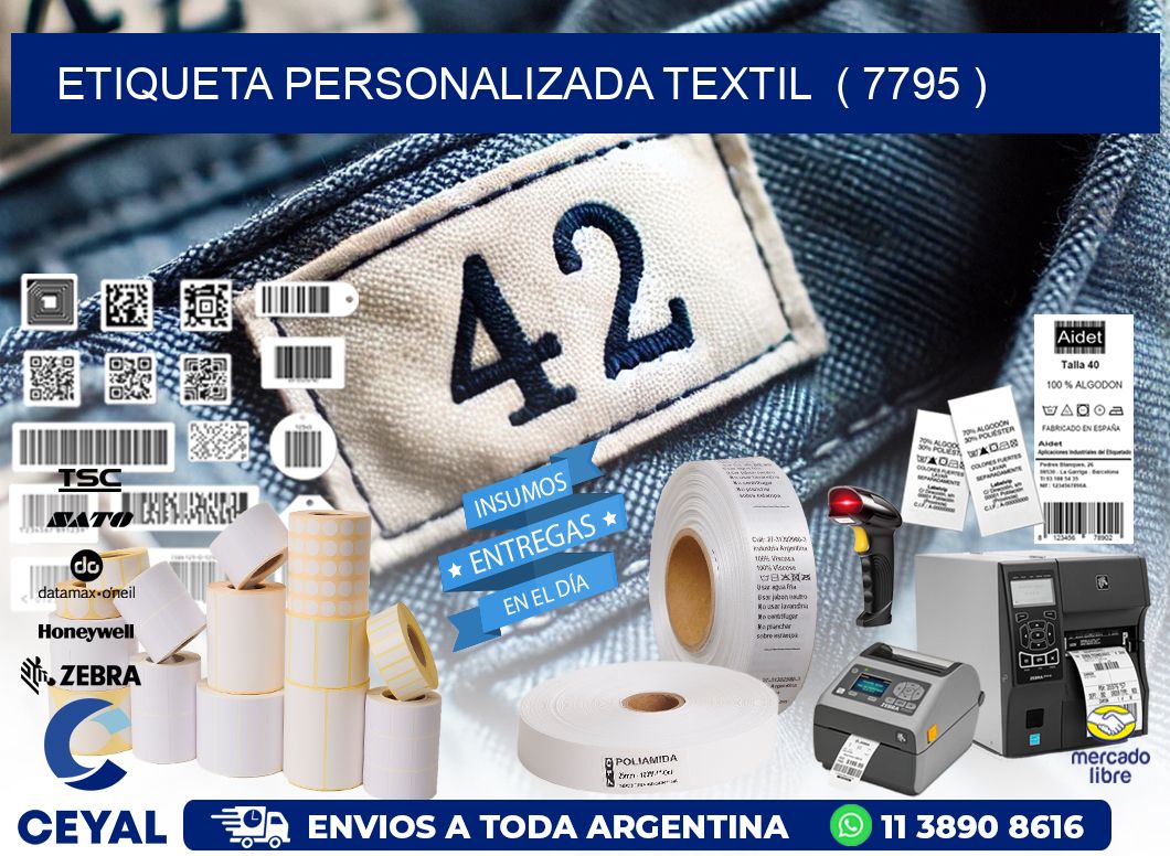 ETIQUETA PERSONALIZADA TEXTIL  ( 7795 )