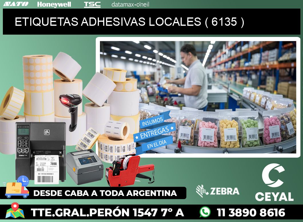 ETIQUETAS ADHESIVAS LOCALES ( 6135 )