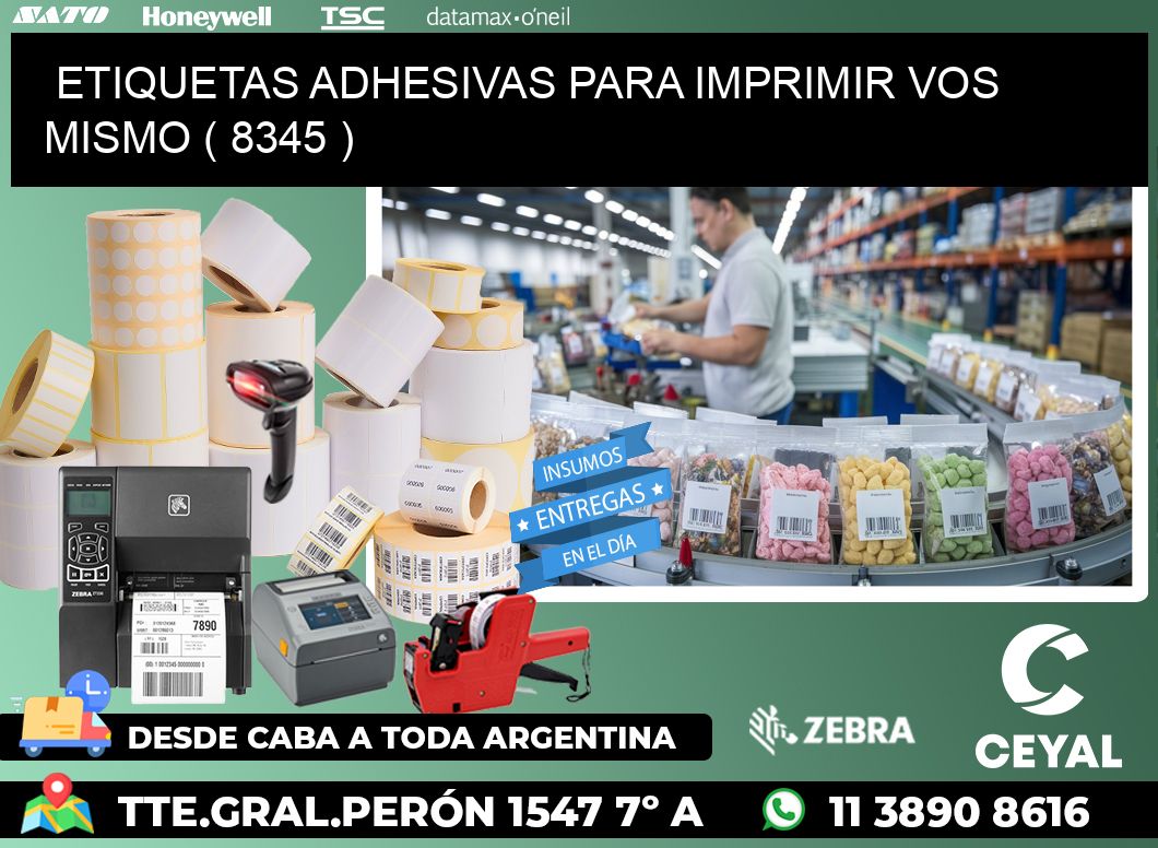 ETIQUETAS ADHESIVAS PARA IMPRIMIR VOS MISMO ( 8345 )
