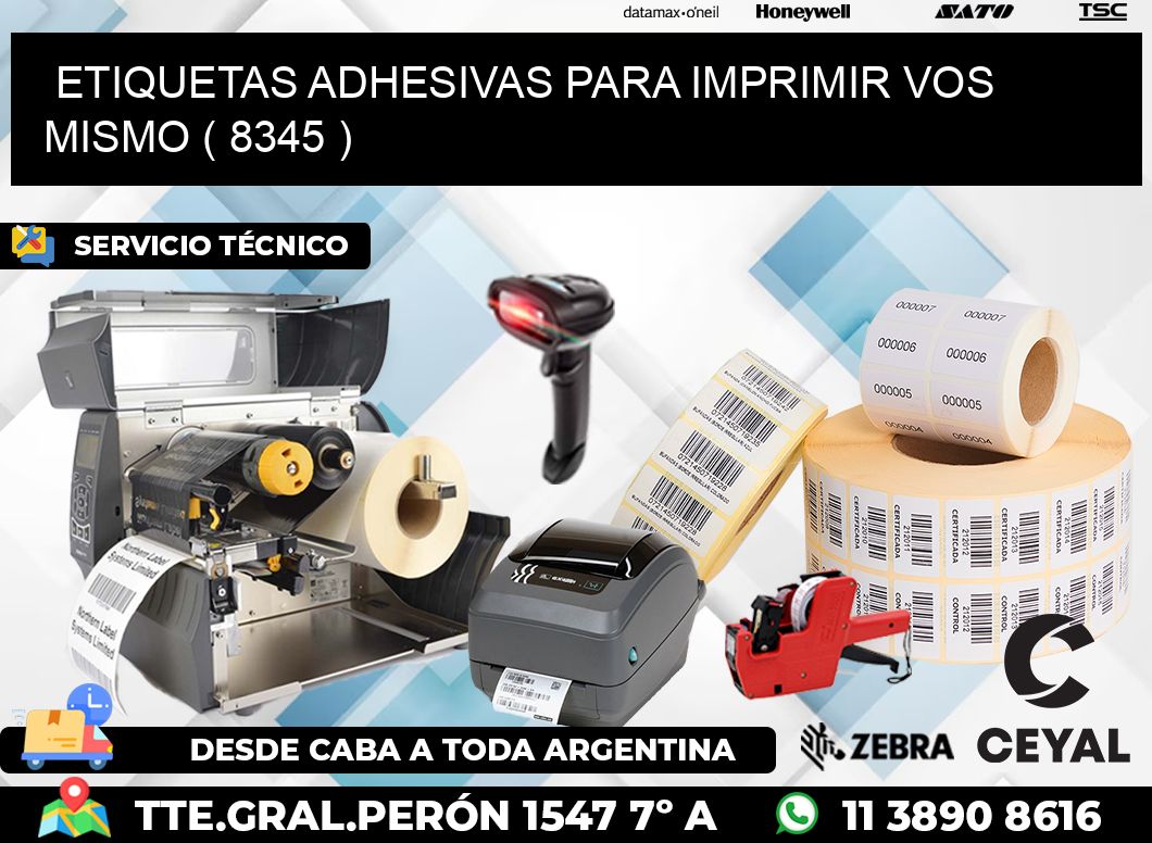 ETIQUETAS ADHESIVAS PARA IMPRIMIR VOS MISMO ( 8345 )
