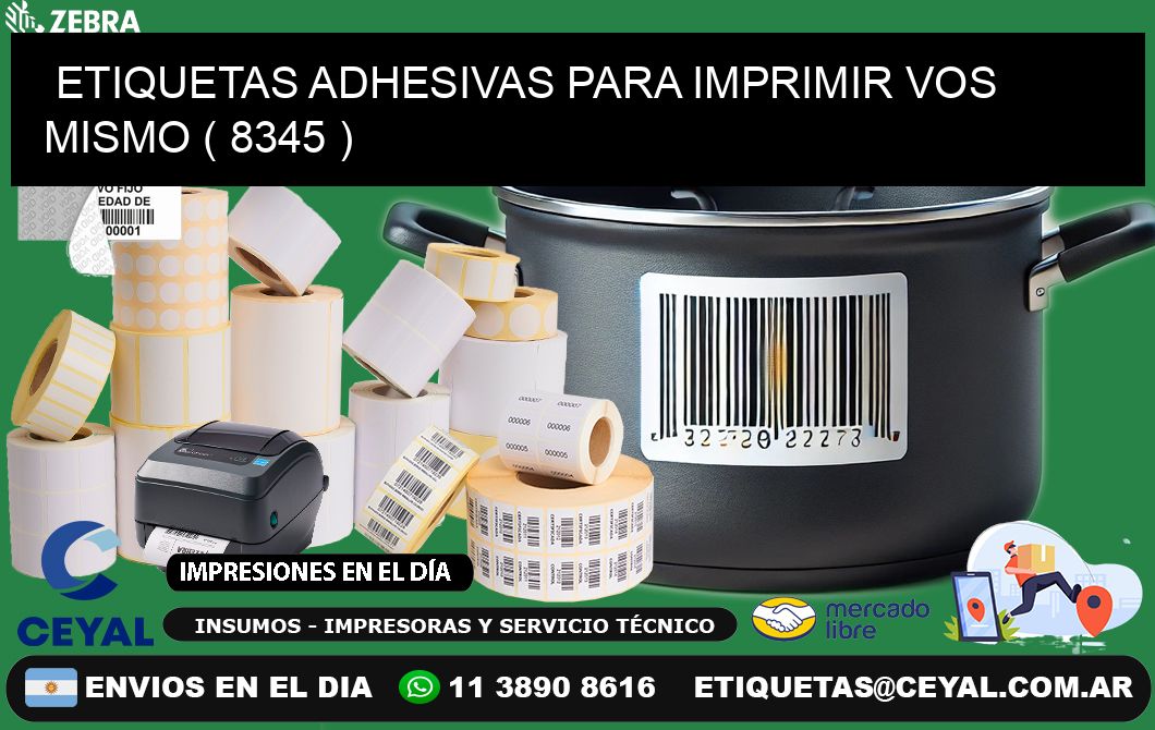 ETIQUETAS ADHESIVAS PARA IMPRIMIR VOS MISMO ( 8345 )