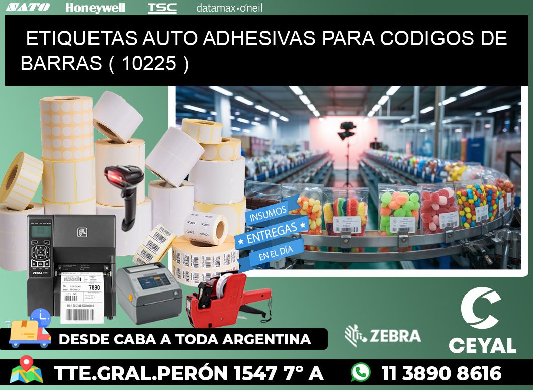 ETIQUETAS AUTO ADHESIVAS PARA CODIGOS DE BARRAS ( 10225 )