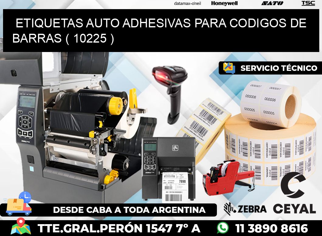 ETIQUETAS AUTO ADHESIVAS PARA CODIGOS DE BARRAS ( 10225 )