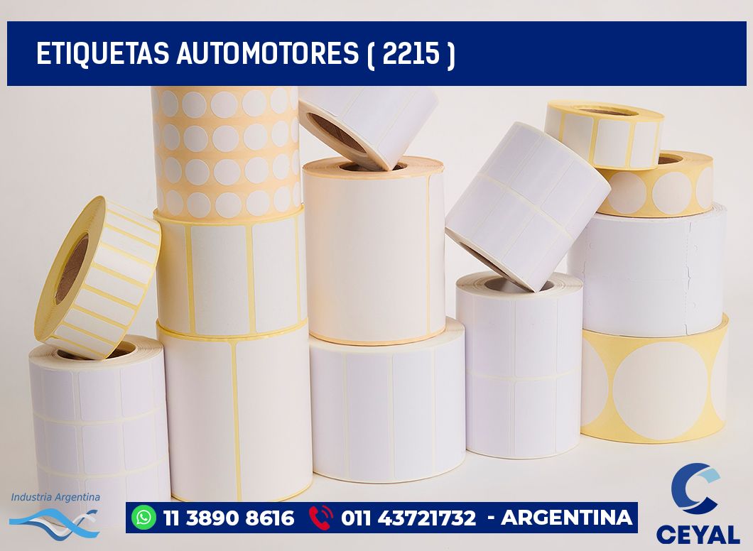 ETIQUETAS AUTOMOTORES ( 2215 )