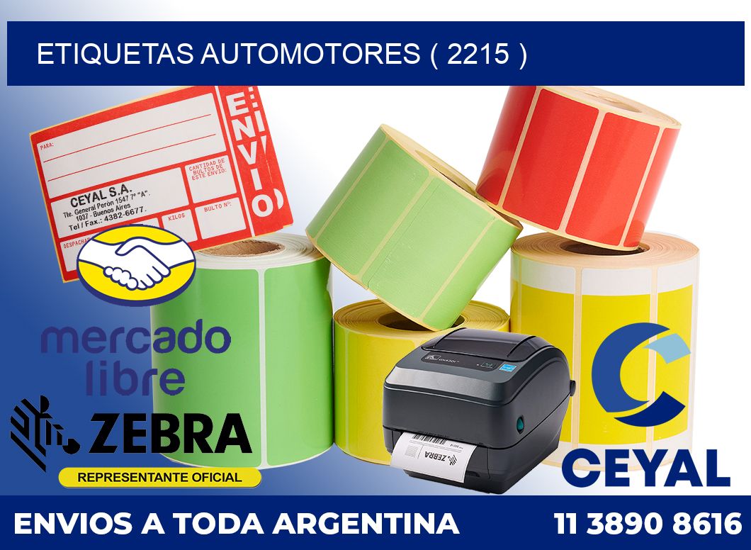 ETIQUETAS AUTOMOTORES ( 2215 )