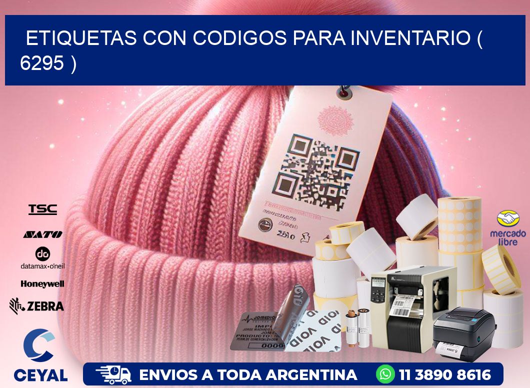 ETIQUETAS CON CODIGOS PARA INVENTARIO ( 6295 )