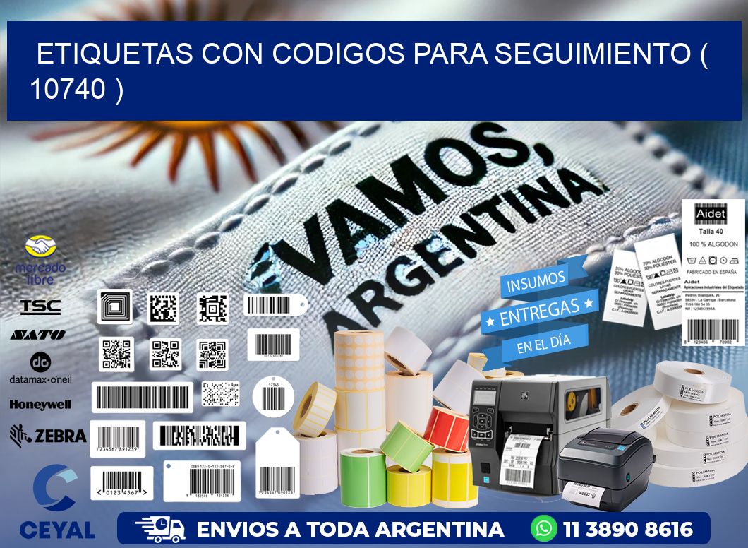 ETIQUETAS CON CODIGOS PARA SEGUIMIENTO ( 10740 )
