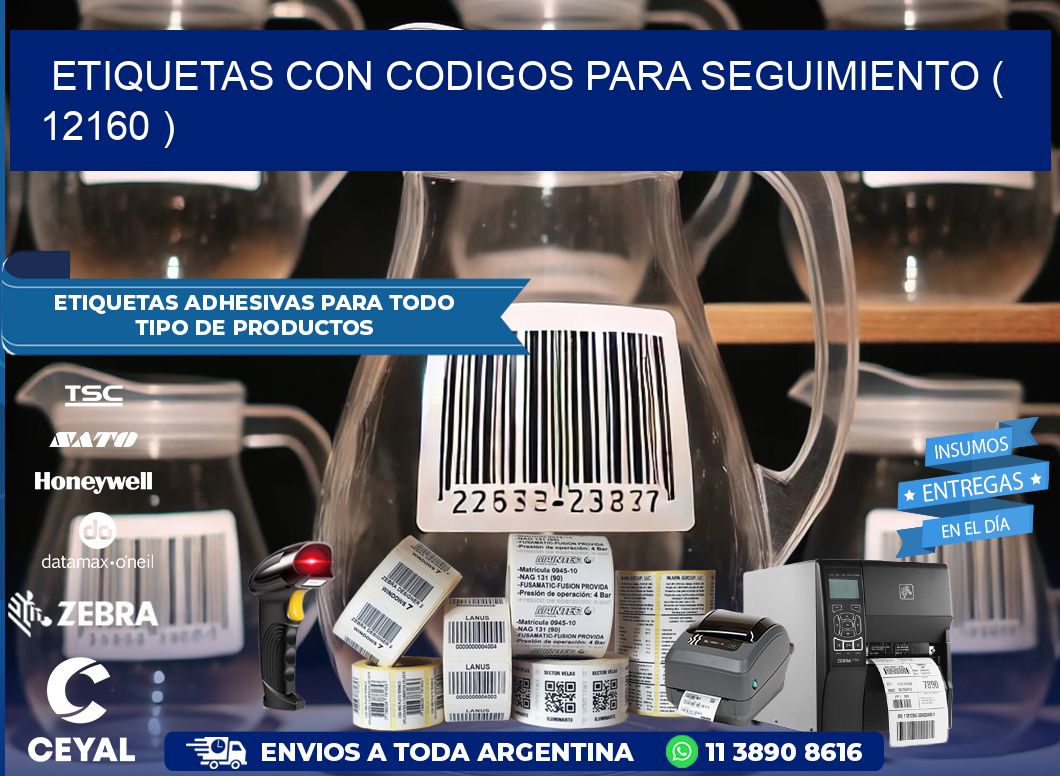 ETIQUETAS CON CODIGOS PARA SEGUIMIENTO ( 12160 )