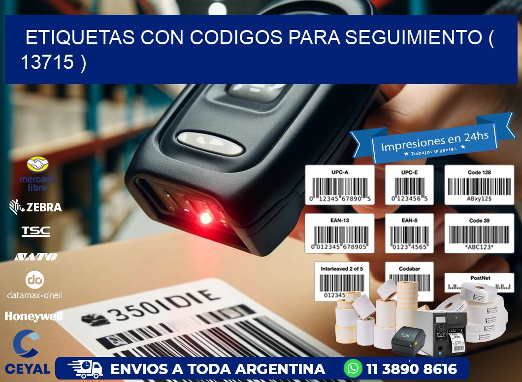 ETIQUETAS CON CODIGOS PARA SEGUIMIENTO ( 13715 )