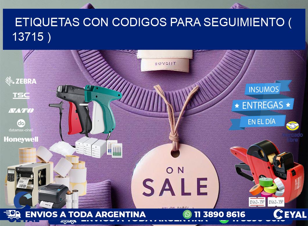ETIQUETAS CON CODIGOS PARA SEGUIMIENTO ( 13715 )