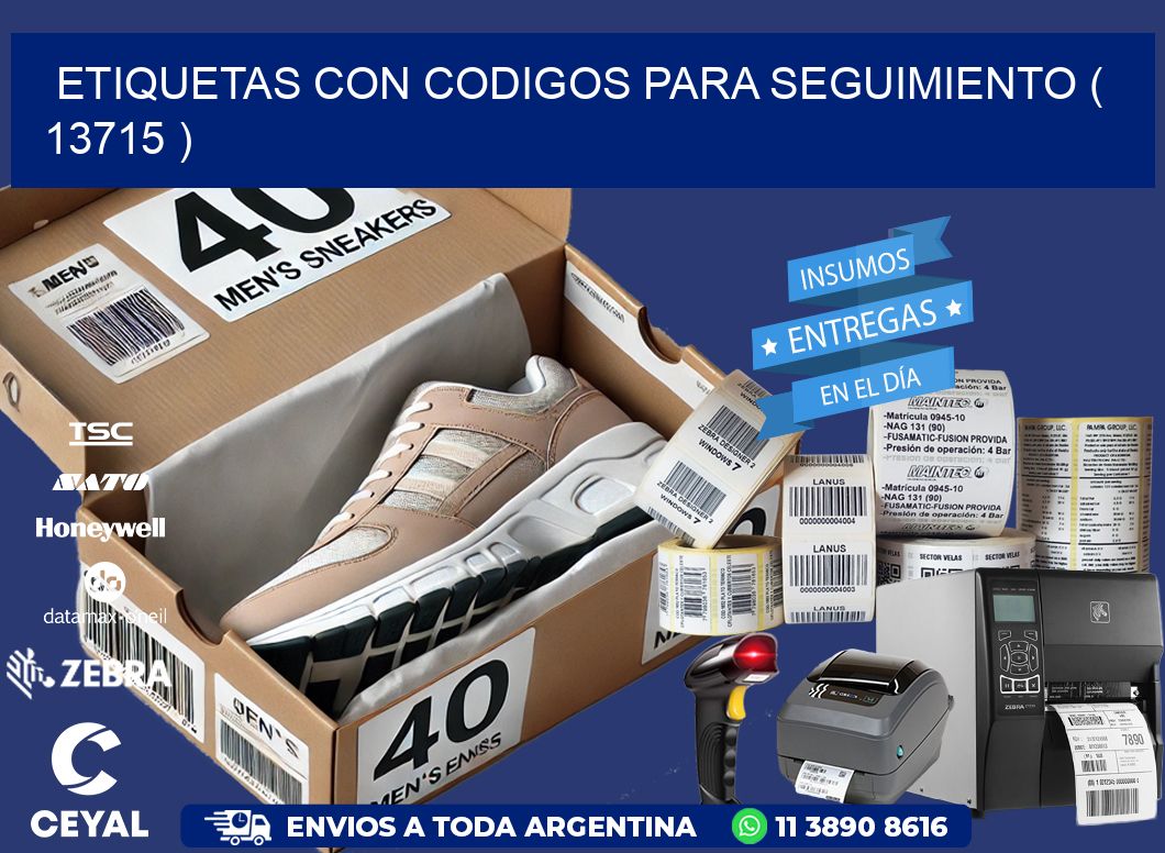 ETIQUETAS CON CODIGOS PARA SEGUIMIENTO ( 13715 )