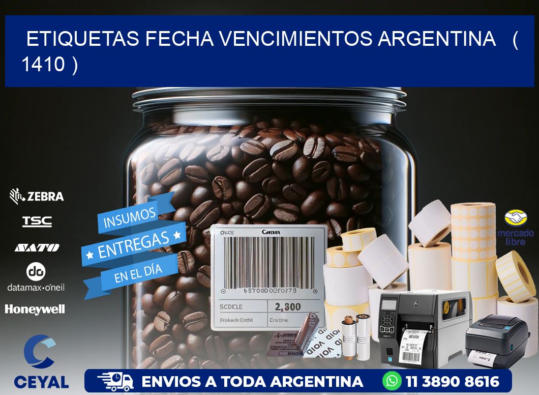 ETIQUETAS FECHA VENCIMIENTOS ARGENTINA ( 1410 )