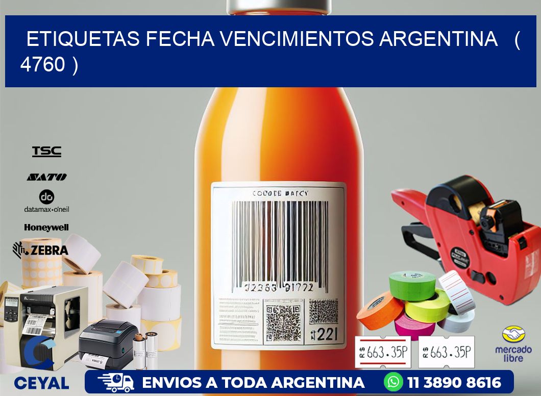 ETIQUETAS FECHA VENCIMIENTOS ARGENTINA ( 4760 )