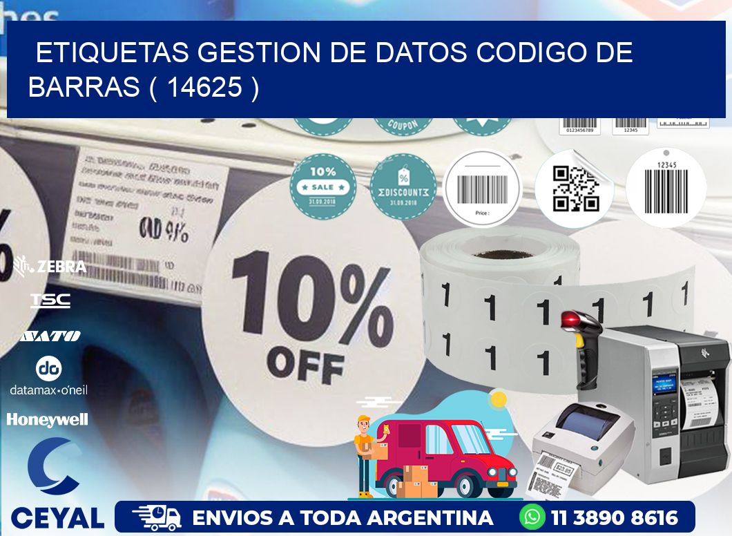 ETIQUETAS GESTION DE DATOS CODIGO DE BARRAS ( 14625 )