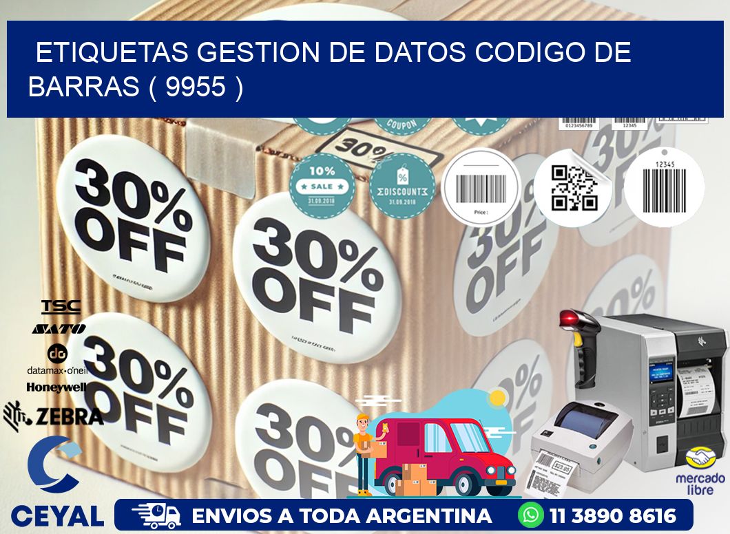 ETIQUETAS GESTION DE DATOS CODIGO DE BARRAS ( 9955 )