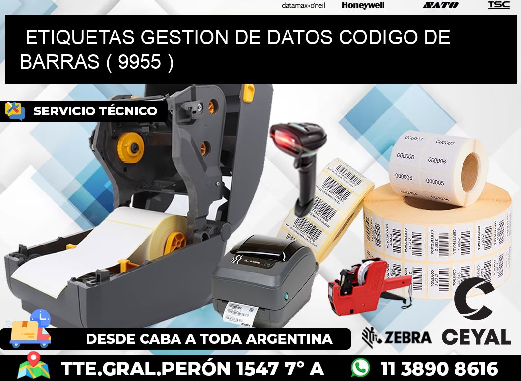 ETIQUETAS GESTION DE DATOS CODIGO DE BARRAS ( 9955 )