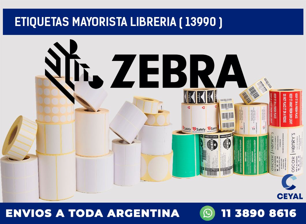 ETIQUETAS MAYORISTA LIBRERIA ( 13990 )