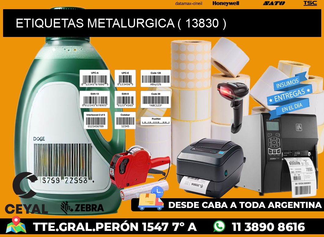 ETIQUETAS METALURGICA ( 13830 )