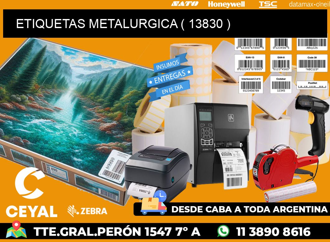 ETIQUETAS METALURGICA ( 13830 )