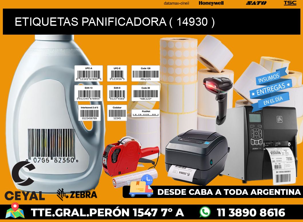 ETIQUETAS PANIFICADORA ( 14930 )