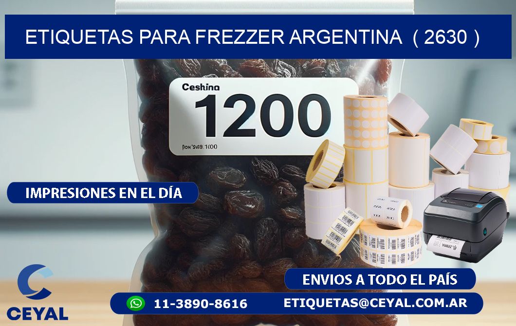 ETIQUETAS PARA FREZZER ARGENTINA  ( 2630 )