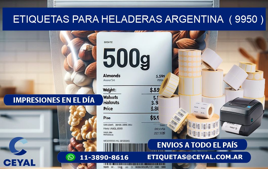 ETIQUETAS PARA HELADERAS ARGENTINA  ( 9950 )