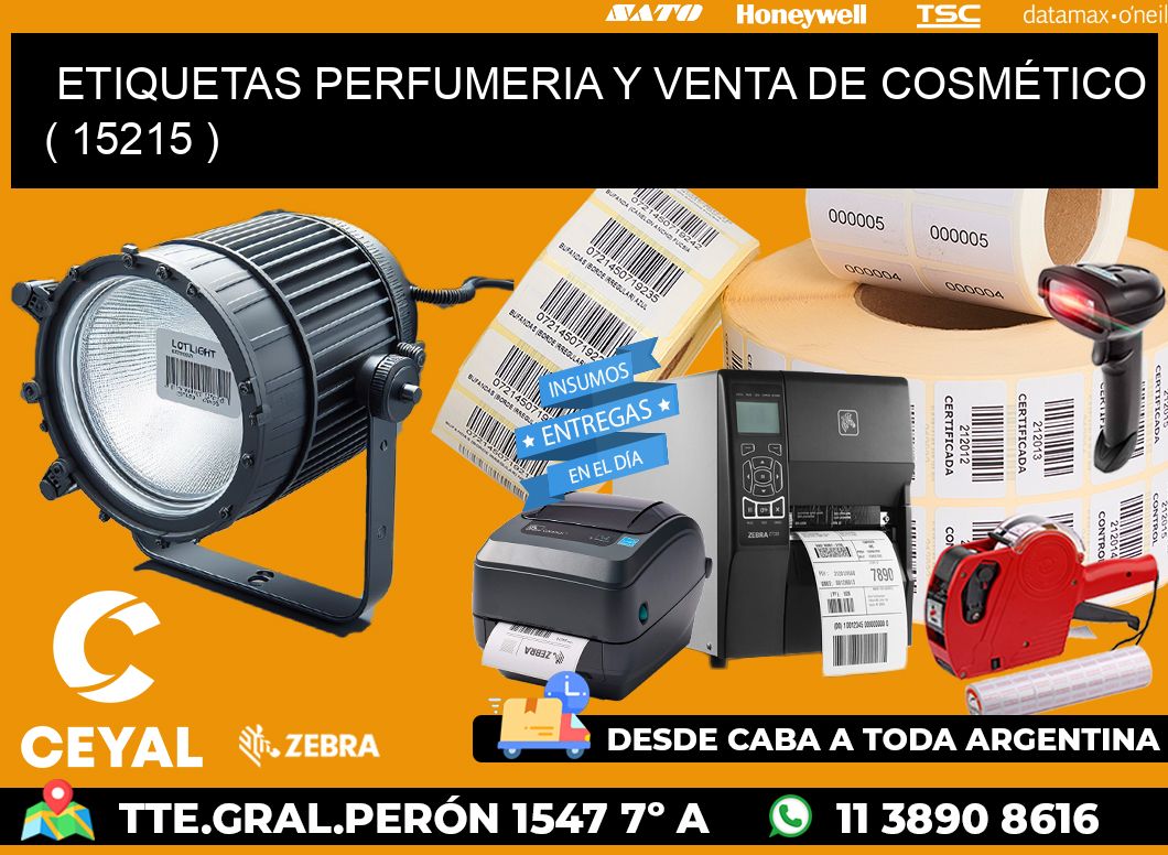 ETIQUETAS PERFUMERIA Y VENTA DE COSMÉTICO ( 15215 )