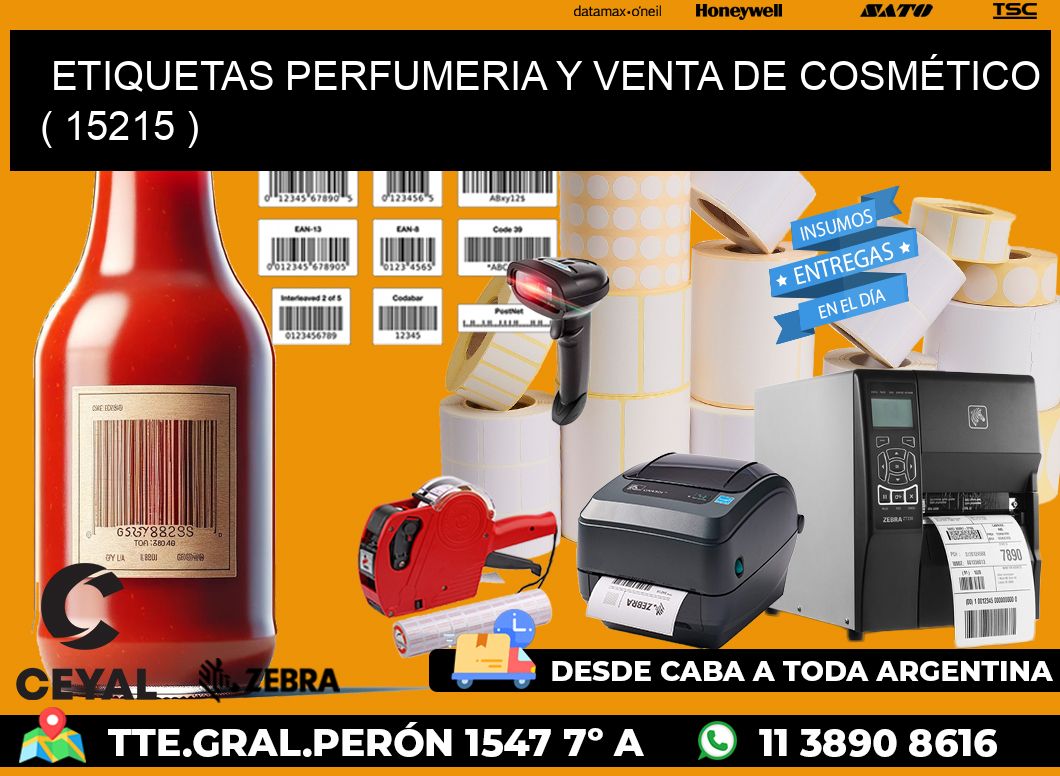 ETIQUETAS PERFUMERIA Y VENTA DE COSMÉTICO ( 15215 )