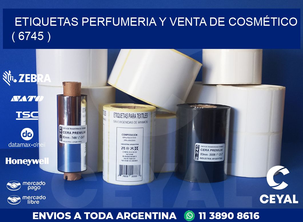 ETIQUETAS PERFUMERIA Y VENTA DE COSMÉTICO ( 6745 )