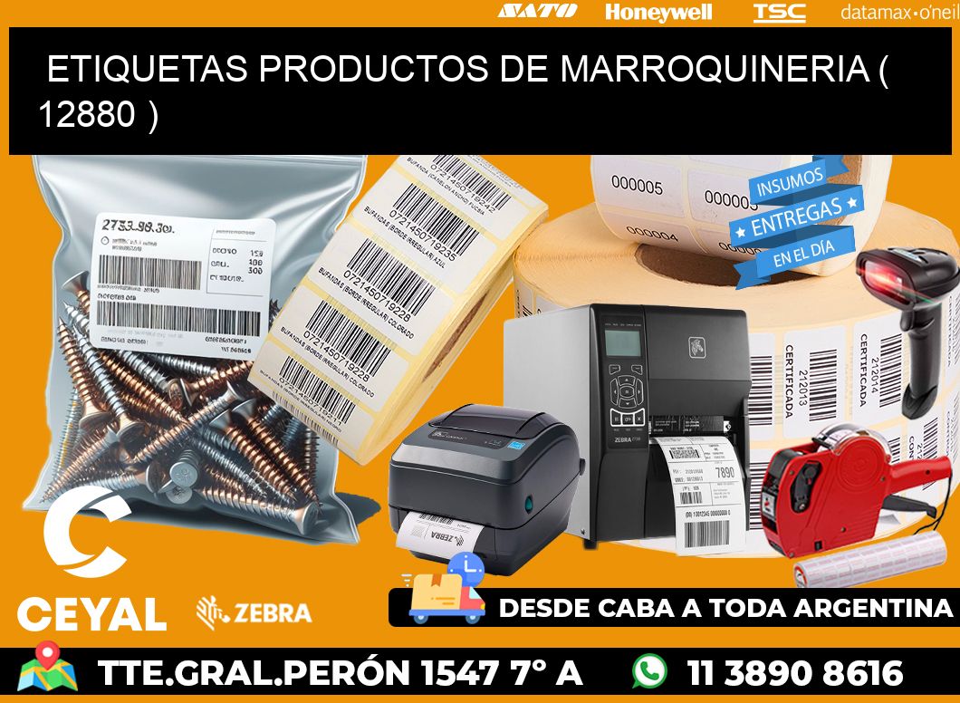 ETIQUETAS PRODUCTOS DE MARROQUINERIA ( 12880 )