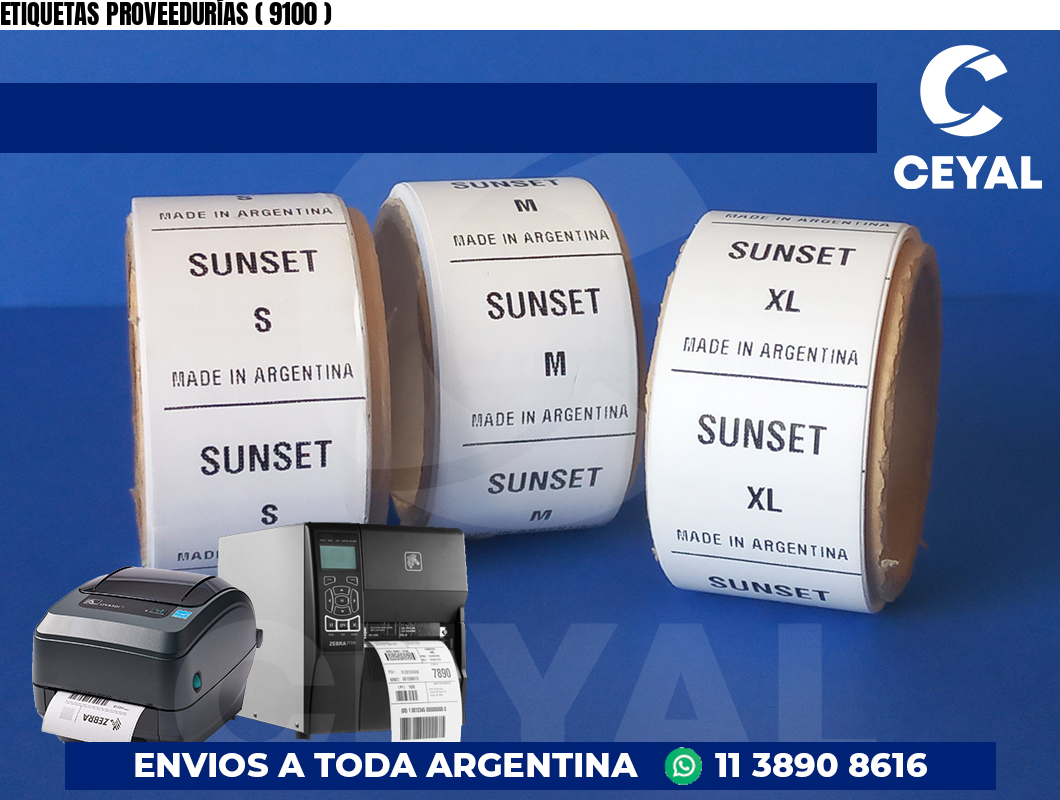 ETIQUETAS PROVEEDURÍAS ( 9100 )