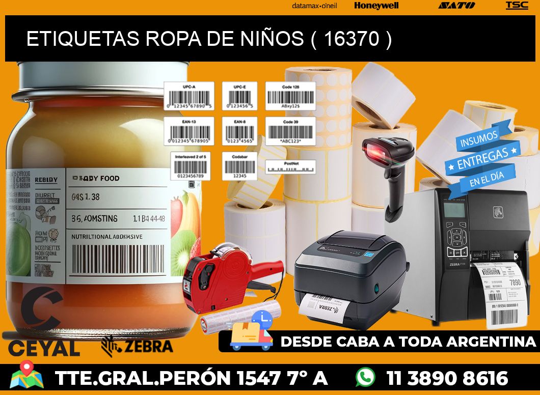 ETIQUETAS ROPA DE NIÑOS ( 16370 )